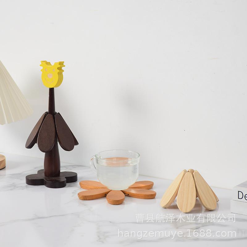 コースター パーティー飾り クリスマスツリー ハロウィン おもしろ かわいい カフェ風 鍋敷き 木製 ブ..