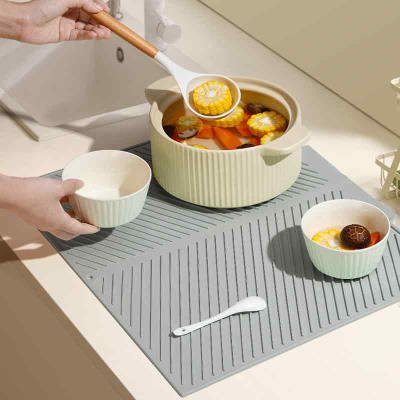 キッチン シリコン フィルターマット 大中小 ドレンマット 乾燥マット 鍋敷き コースター 食器マット