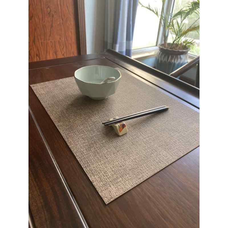 テーブルマット ランチョンマット ティーマット 無地 フェイクリネン レザー調 プレースマット コースター 新中式 テーブルクロス デスクマット コーヒーカップ