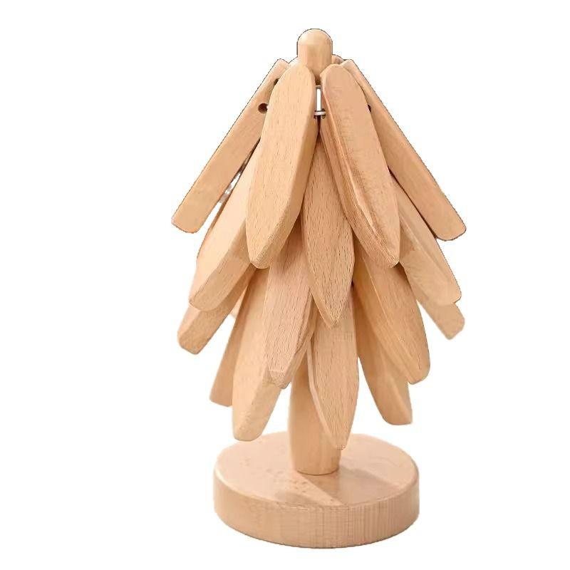 鍋敷き コースター プレート 欅木 ウッド あったか ポットマット 断熱マット プレースマット 天然木 お..