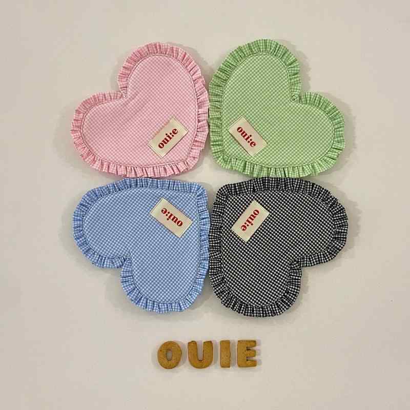 テーブルマット レディース 愛らしいハート柄 格子柄 綿布 プレースマット 布製 コースター かわいい 少女 雰囲気 演出 小道具 ブルー レッド グリーン ブラック ピンク