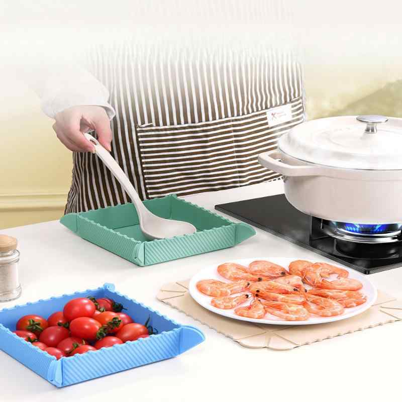 鍋敷き折りたたみ収納鍋つかみシリコ...