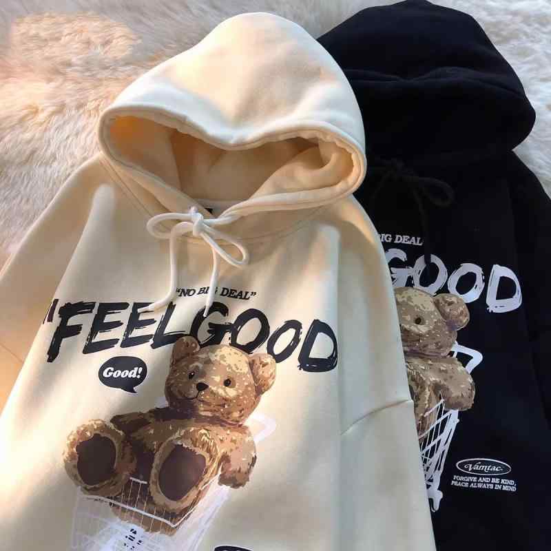 パーカー レディース 秋冬 油絵 プリント フード付き ミドル丈 裏起毛 ゆったり カジュアル 普段使い ..