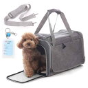 Honeypet 四季通用 ペットキャリーバッグ 折りたたみ 収納4way アウトドア ショルダーバッグ 猫/犬/うさぎ用小屋 8kg耐荷重 通気性、安定性 携帯便利 車載 旅行 キャンピング 通院 散歩 電車