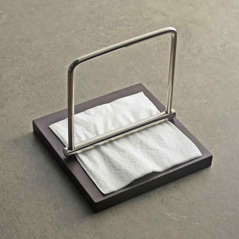 ペーパータオルホルダー 厚手 ステンレス製 ナプキンホルダー ホテル レストラン 卓上 ミラー仕上げ
