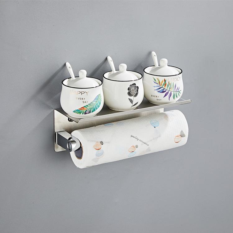 トイレットペーパーホルダー 壁掛け ステンレス製 多機能 キッチンペーパーホルダー ゴールド タオル掛..