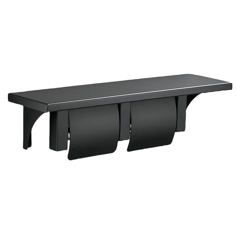 トイレットペーパーホルダー 壁掛け式 ステンレス製 スマホ置き付き ロールペーパーホルダー ペーパー..