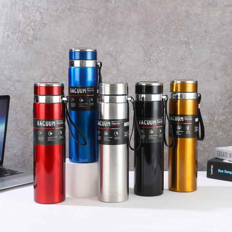 IVV グラス 水筒 メンズ レディース 大容量 316ステンレス鋼 保温 保冷 ポータブル スポーツ アウトドア 800ml 1000ml 赤 黄色 銀色 青色 黒色