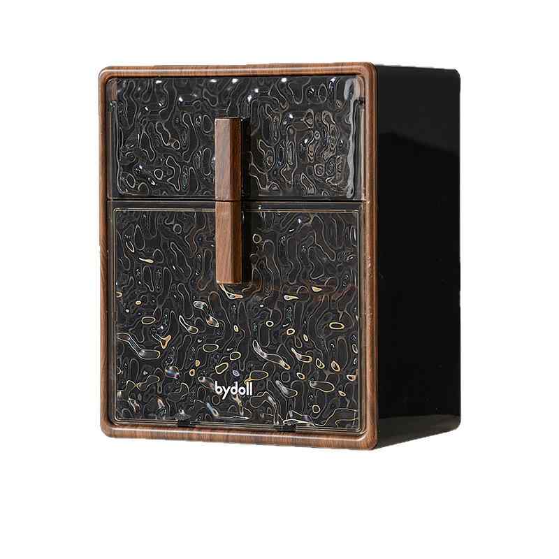 トイレットペーパーホルダー 壁掛け 浴室 洗面所 収納 ボックス 防水 多用途 胡桃木色