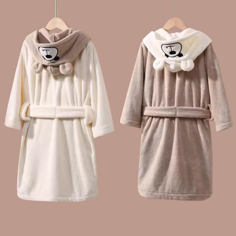 子供用 バスローブ 男の子 キッズ パジャマ コーラルフリース 吸水性 厚手 お風呂上がり 防寒 部屋着 ..