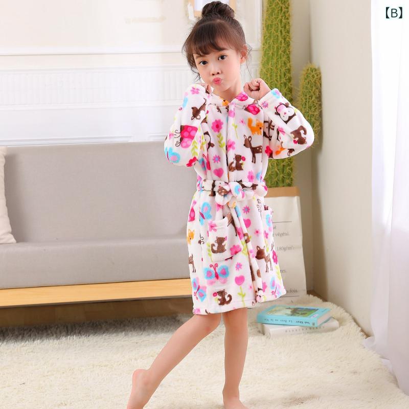 子供服 バスローブ 男女兼用 ベビー フランネル 連帽 厚手 アニマル柄 ドット柄 ヒョウ柄 スター柄 ルームウェア ホームウェア 100cm 110cm 120cm 130cm 140cm 3