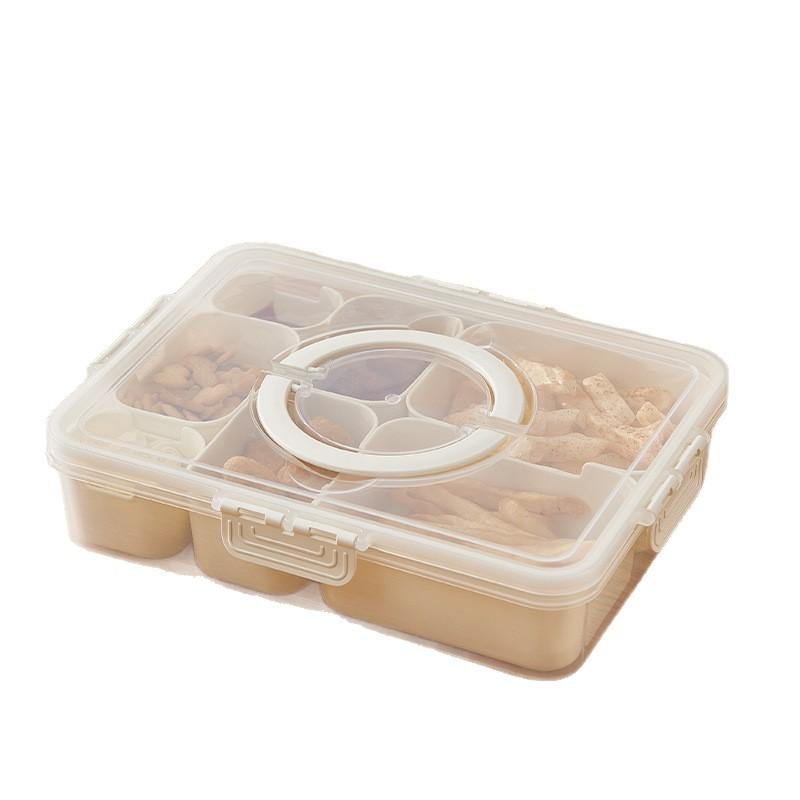 Other - 冷蔵庫 収納ケース プラスチック 密閉保存容器 食品保存容器 仕切り付き 小物入れ 持ち手付き 排水可能