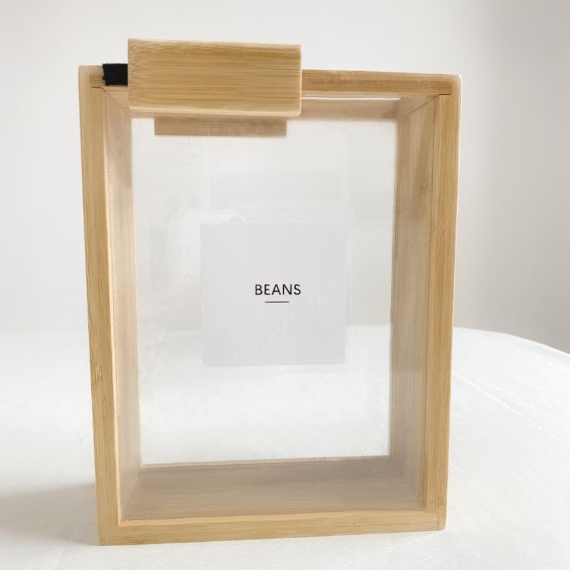 収納ボックス 木製 キッチン収納 豆 穀物 米びつ 食品保存容器 フタ付き 小物収納 日用品雑貨