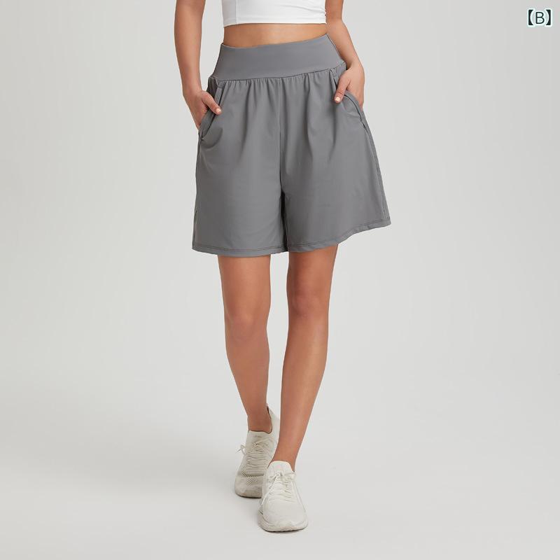 シャドーテールのヨガパンツ レディース スポーツ ショートパンツ 吸湿速乾 高腰 運動着 5分丈 短パン フィットネス トレーニング ルームウェア 普段使い ブラック グレー ブルー S M L XL｜アングル3