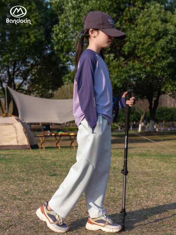 子供用パンツ ガールズ 春秋用 運動着 ゆったり カジュアル ロングパンツ 綿混紡 ミドルウエスト グレー ベージュ グリーン 120cm 130cm 140cm 150cm 160cm 170cm