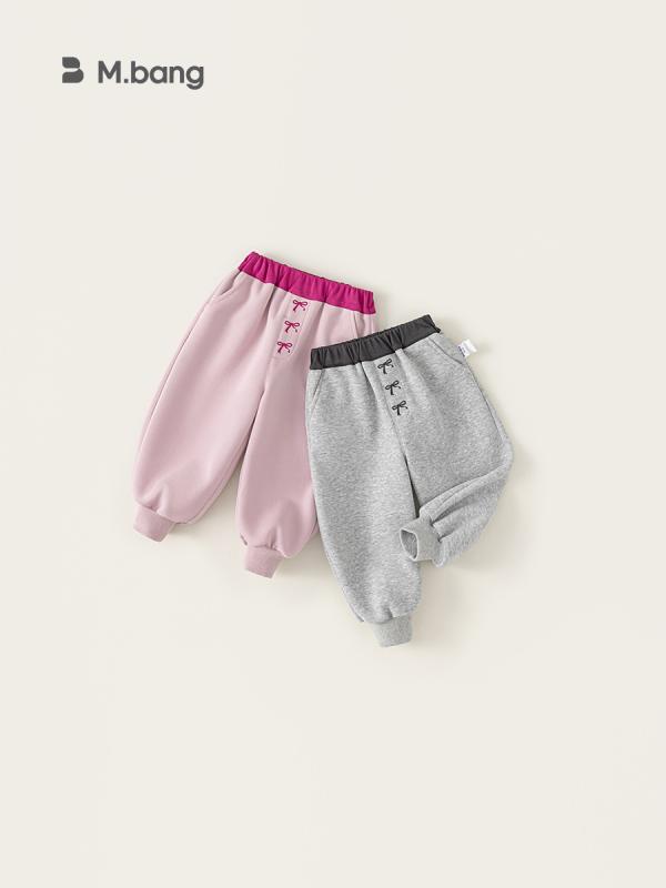 子供服 パンツ 女の子 長ズボン 春秋 裾絞り ズボン 普段着 グレー ピンク系 80 90 100 110 120 130 140