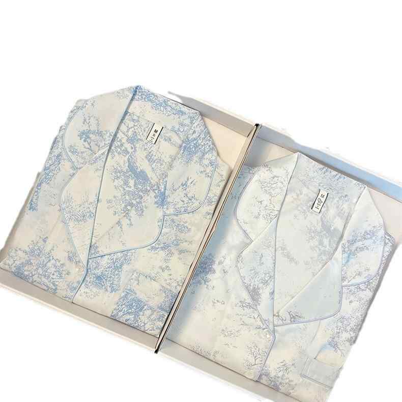 パジャマ レディース ルームウェア 接触冷感 寝間着 部屋着 上下セット 缎面雪纺 サテン ポリエステル ゆったりサイズ 長袖 長ズボン 春夏秋冬