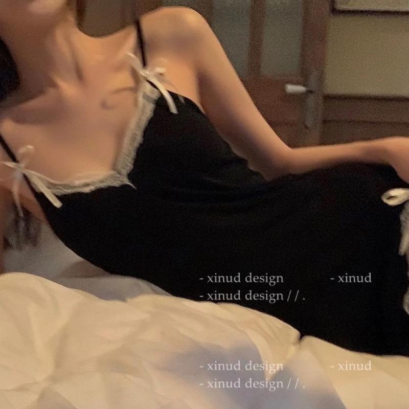 Other - キャミソール レディース スリップ セクシー ランジェリー ポリエステル エロかわ 部屋着 誘惑 プレゼント 黒 ブラック 赤 レッド S M L XL 2XL