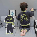 子供用パジャマ 秋冬 厚手 フリース 男の子 恐竜柄 部屋着 上下セット 保温性 90cm 100cm 110cm 120cm 130cm 140cm