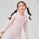 子供用パジャマ 秋冬 長袖 トップス パンツ 上下セット A類 羊毛混紡 ストライプ ウサギ柄 厚手 保温 吸湿 部屋着 かわいい リラックス