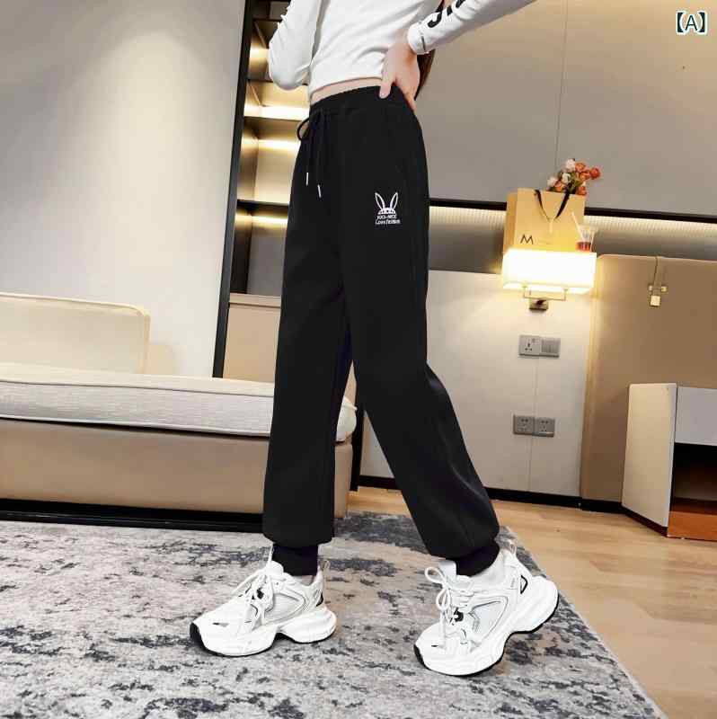 パンツ キッズ 女の子 裏起毛 スウェットパンツ カジュアル 長ズボン 秋冬 高学年 子供服 ガールズ 普段着 部屋着 スポーツ 伸縮性 ウエストゴム 120 130 140 150 160