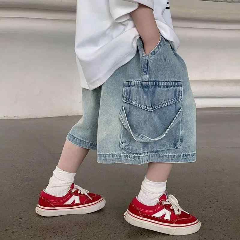 子供服 パンツ 男の子 デニム ショートパンツ ハーフパンツ ブルージーンズ 薄手 韓国風 カジュアル 普段着 通園 通学 B類 中小童 幼児 男児 ボーイズ 90 100 110 120 130 140 150サイズ展開