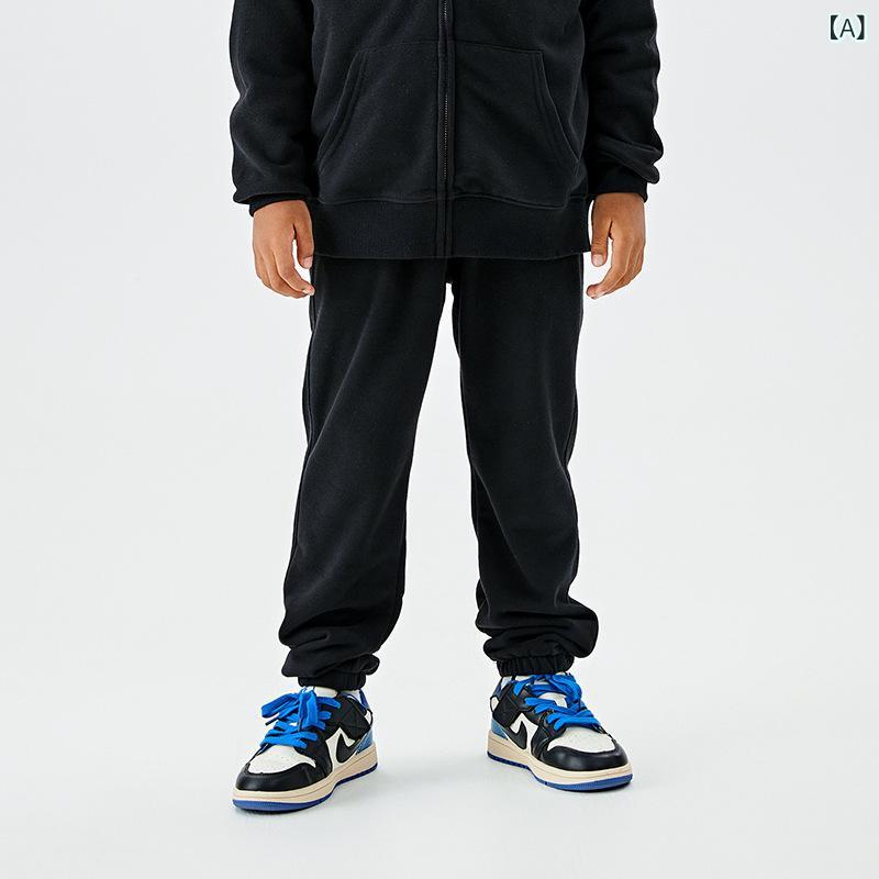 子供服 スウェットパンツ 中大 детская одежда 男の子 女の子 23色 コットン100% 潮風 柔らかい A类 ブラック ホワイト グレー イエロー ピンク カーキ