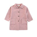 子供服 ジャケット 女の子 スプリングコート 中綿コート 子供用 ウールコート ミドル丈 襟付き 無地 アウター かわいい 上品 ピンク パープル ベージュ 1...