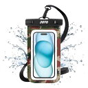 JOTO 防水スマホケース IPX8認定 お風呂 海 プール 温泉 首掛け式 ドライバッグ 登山 お釣り時の防塵・防水対策 最大7.0”スマホに対応可能 適用端末:iPhone 16 15 14 13 12 Mini Pro MaxHuawei Xper