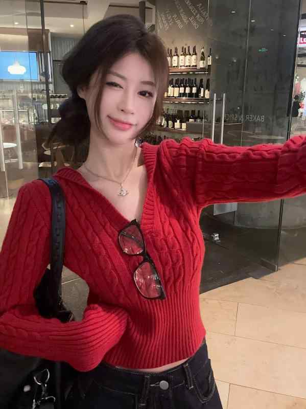 美品☆イエナ 洗える filartex Vネックアンサンブル ツインニット 赤 美品☆イエナ 洗える filartex Vネックアンサンブル ツインニット 赤