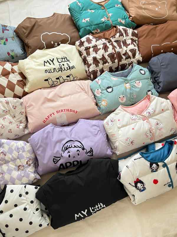 子供服 アウター 子供服 ジャケット ベビー服 男女兼用 防寒着 中綿入り あったか ポリエステル100% ブラウン ベア柄