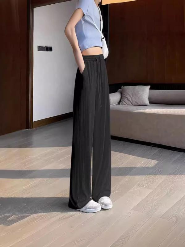 夏 氷 糸の 薄い タイプの ワイドパンツレディース ハイ ウエスト 垂直 感の ストレートな 筒の 長い パンツは カジュアルで スリム生地名: アイスシルク主な生地構成: スパンデックス主な生地構成 2: スパンデックスブランド: なし商品番号: 6007#パンツ長さ: パンツウエストタイプ: ハイウエスト厚さ: REGULARトレンド要素: ソリッドカラー発売年・シーズン: 2024年夏色: 黒,ダークグレー,緑,ピンク,ベージュ,ライトグレーサイズ: S,M,L,XL,XXL,XXXLスタイルタイプ: 日本と韓国風レジャー主な生地成分の含有量: 50% (含む)-70% (含まない)対象性別: レディース製品カテゴリー: カジュアルパンツタイプ: ソースファクトリータグ: タグ付きスタイル: 韓国スタイル弾力性: マイクロエラスティックスタイルタイプ: 快適でカジュアル主な生地成分 2 の含有量: 50% (含む)-70% (含まない)クラフト: 印刷と染色