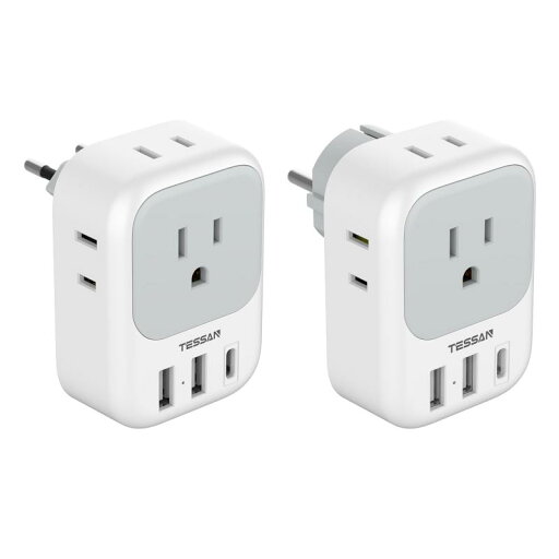 変換プラグ 韓国 c/seタイプ 海外旅行用 TESSAN 1台7役 USB C付き 旅行便利グッズ ドイツ コンセント変換プラグ 変換プラグ 韓国 c/seタイプ 海外旅行用 TESSAN 1台7役 USB C付き 旅行便利グッズ ドイツ コンセント変換プラグ