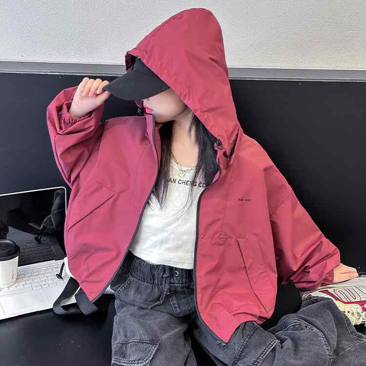 子供服 アウター ガールズ マウンテンパーカー 春秋 中綿入り フード付き ジャケット ジャンパー 120cm..