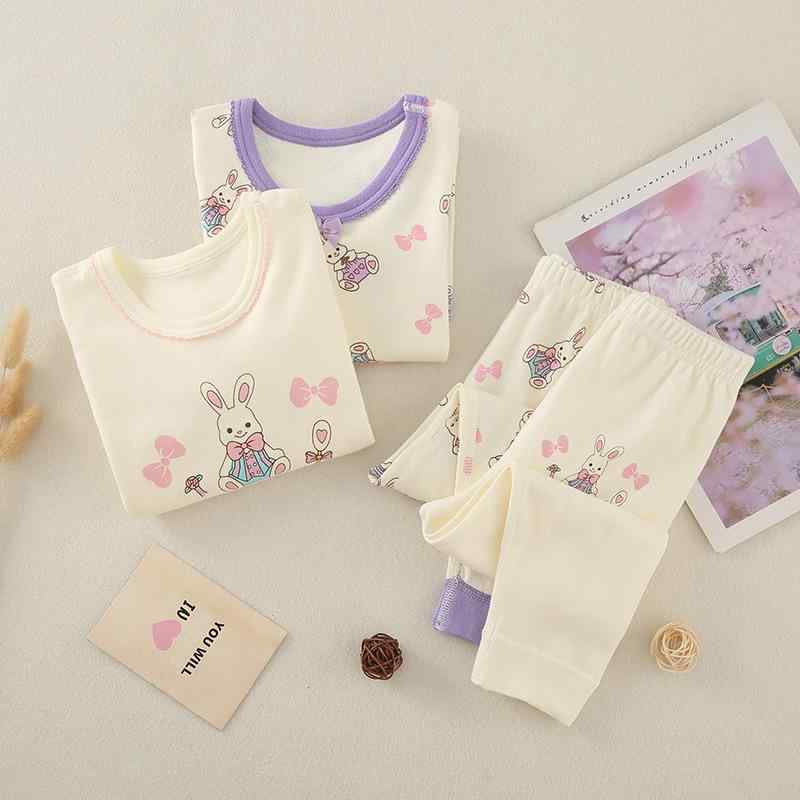 子供用インナー 上下セット 女児 秋冬 綿100％ 起毛 暖か パジャマ ルームウェア