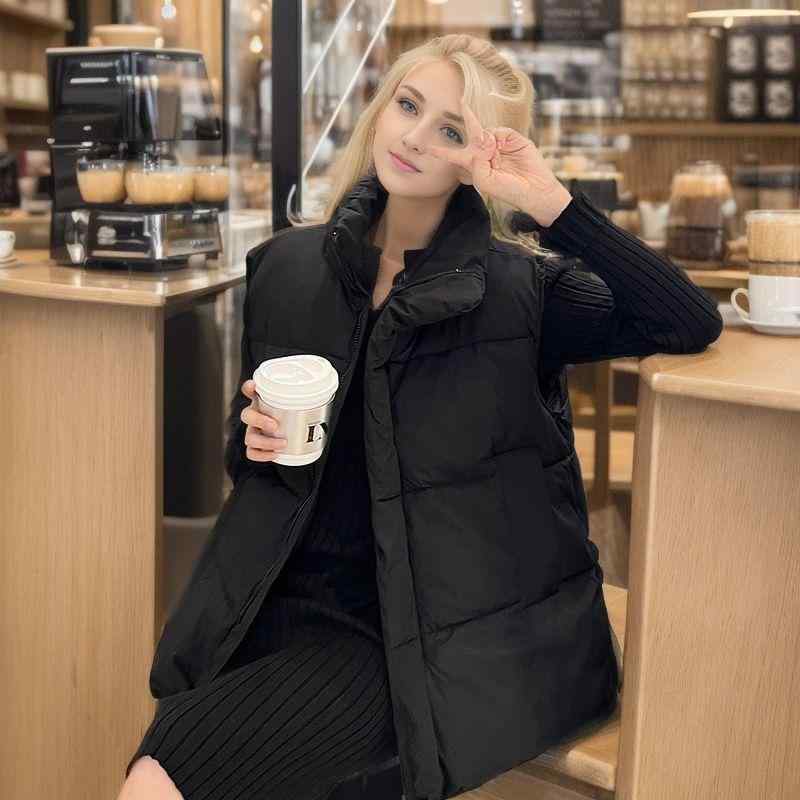 ダウンベスト レディース 韓国風 ショート丈 中綿ベスト アウター トップス 秋冬 立ち襟 防寒 あったか チョッキ ジレ カジュアル かわいい ホワイト ブラック