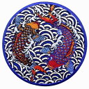 鯉日本魚刺繍のバッジのアイロン付けまたは縫い付けるワッペン(3)
