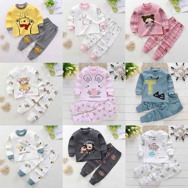 ・商品カテゴリ: 子供用インナーウェア・対象: ベビー、幼児 (1〜3歳、80〜100cm)・性別: 男女兼用・素材: 綿・主な素材: 綿95%・生地: 綿（柔らか加工）・ネックライン: ラウンドネック・厚さ: 普通・柄: 動物、ストライプ、無地、カートゥーン、アバター、文字、花柄、ドット・要素: スポーツ、セットアップ、プリント、オープニングデザイン・機能: 吸湿発散性・色: 女款数字3、カートゥーンウサギ、スケートボード恐竜、小型飛行機、深海タツノオトシゴ、ハッピーベア、夢の猫、xコウモリ、baby、ミックスレター、音楽ヘッドホン、ミックスペンギン、A01、A02、A03、A04、A05、A06、A07、A08、A09、A10、A11、A12、A13、A14、A15、A16、A17、A18、A19、A20・サイズ: 73cm、80cm、90cm、100cm、110cm、120cm・種類: 下着セット、長袖下着
