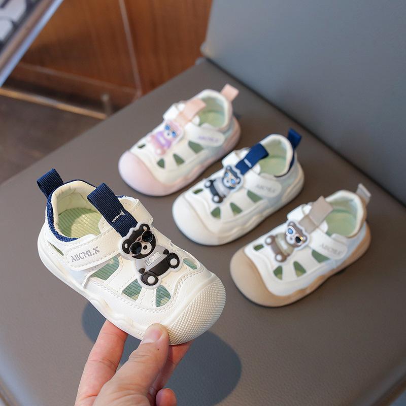 ベビー サンダル 男の子 女の子 1歳 2歳 3歳 夏 滑り止め 柔らかい靴底 歩き始め つま先保護 アウトドア 春夏 ブルー ピンク系 ベージュ