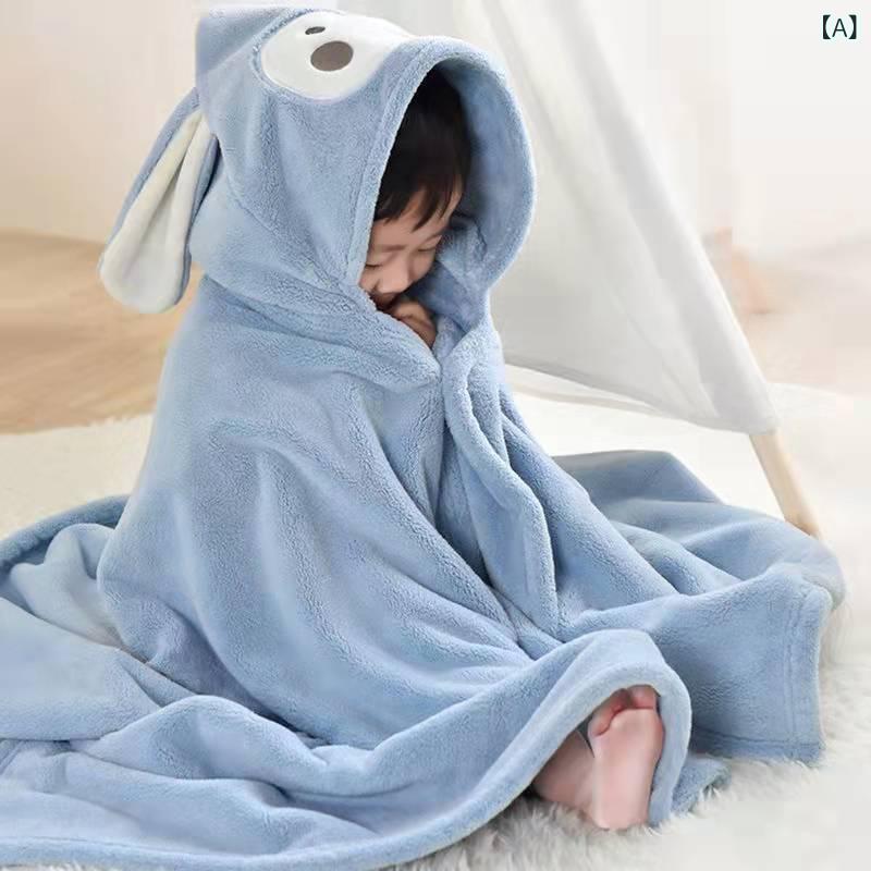 ベビー バスローブ ポンチョ 厚手 超 мягкий フード付き 吸水 速乾 冬 子供 赤ちゃん 白 ホワイト 70 140 80 150 2