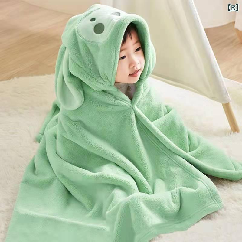 ベビー バスローブ ポンチョ 厚手 超 мягкий フード付き 吸水 速乾 冬 子供 赤ちゃん 白 ホワイト 70 140 80 150 3