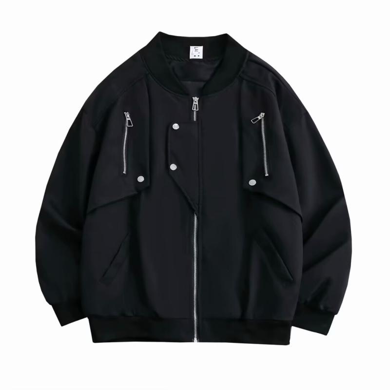 ジャケット メンズ 耐摩耗 アウター 秋冬 ストリート カジュアル 原宿風 韓国風 ゆったり ブラック グレー ホワイト