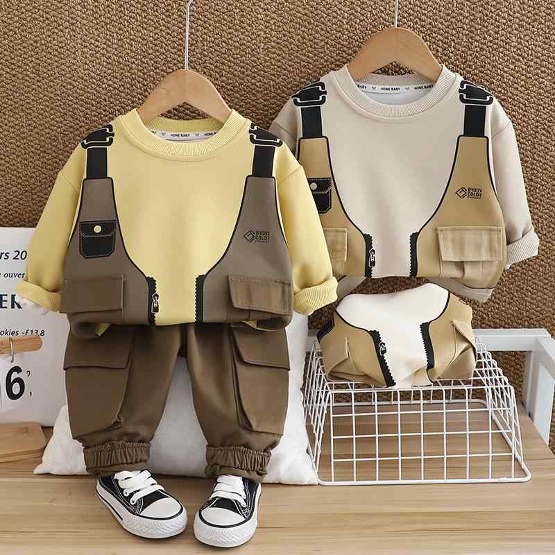 子供用セットアップ 長袖トップス パンツ 2点セット 男の子 幼児 春秋 カジュアル 綿95％ 80cm 90cm 100cm 110cm 120cm