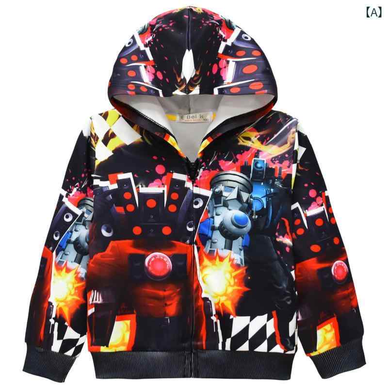 ・対象: キッズ・スタイル: 日本風、カジュアル・生地加工: 柔らか обработка・柄: その他・厚さ: 普通・袖丈: 長袖・留め具: プルオーバー・フード: フード付き・要素: イラスト・生地名称: ポリエステル・主要生地成分: ポリエステル89%・安全レベル: B・色: カートゥーンゲーム トイレのキャラクター ジップアップパーカー1, カートゥーンゲーム トイレのキャラクター ジップアップパーカー2, カートゥーンゲーム トイレのキャラクター ジップアップパーカー3, カートゥーンゲーム トイレのキャラクター ジップアップパーカー4, カートゥーンゲーム トイレのキャラクター ジップアップパーカー5, 16・対応身長: 100cm, 110cm, 120cm, 130cm, 140cm, 150cm, 160cm・カテゴリ: 子供用パーカー