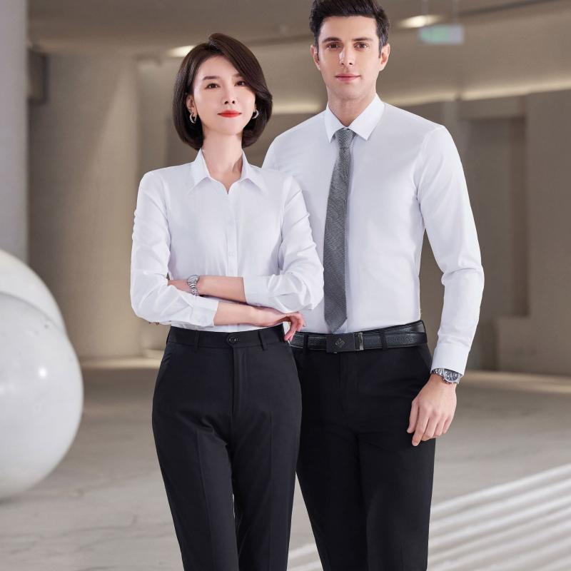 シャツ メンズ レディース 長袖 竹繊維 ビジネス フォーマル スリム 白 青 灰色 黒 紺 ワインレッド 紫 ドッジブルー 青緑 無地 S M L XL 2XL 3XL 4XL 5XL 6XL