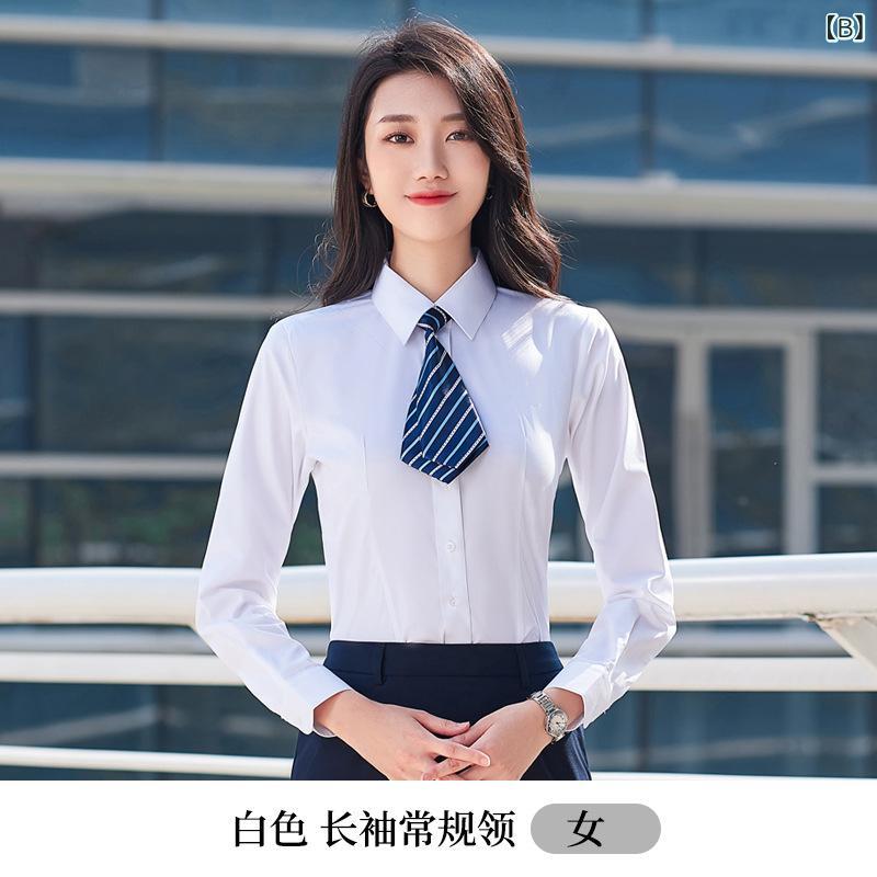 シャツ メンズ レディース 長袖 竹繊維 ビジネス フォーマル スリム 白 青 灰色 黒 紺 ワインレッド 紫 ドッジブルー 青緑 無地 S M L XL 2XL 3XL 4XL 5XL 6XL