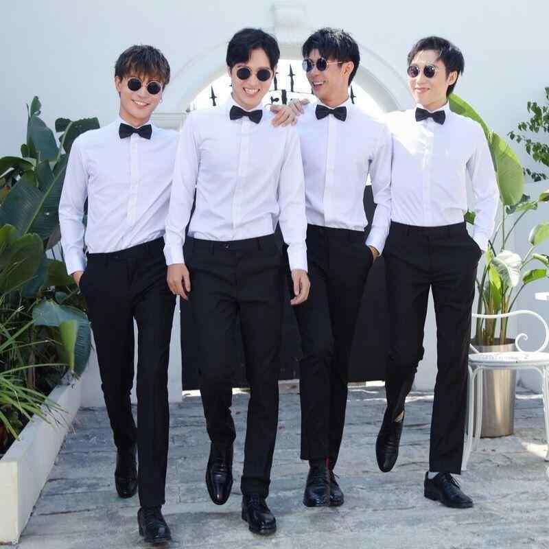 シャツ メンズ 男性用 長袖 フォーマル ウエディング 結婚式 礼服 合唱 舞台 衣装 白シャツ トップス 形態安定 普段使い ビジネス パーティー