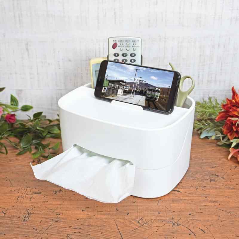 ファイン ティシューケースアンド ティッシュケース 片付け 小物収納 リモコン FIN-1022 [3]