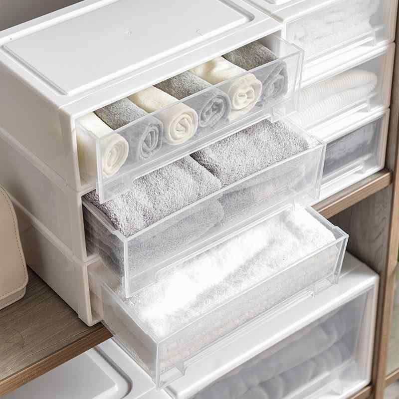 収納ケース レディース デスク収納 卓上収納 雑貨収納 文房具収納 コスメ収納 小物入れ 引き出し式 プラスチック 透明 ホワイト ブルー レッド 幅広タイプ