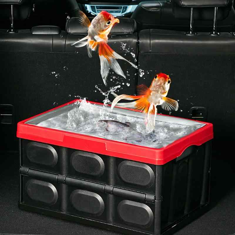 車載収納ボックス 車用折りたたみコンテナ トランク収納ケース 小物入れ 整理整頓 浅葱色 黒色 カーキ色